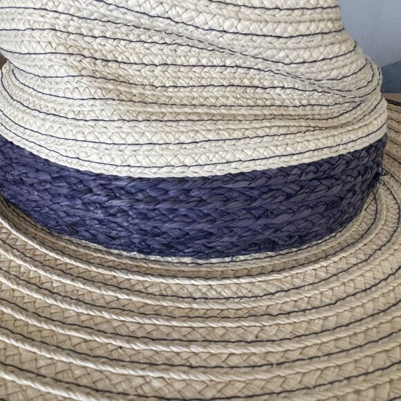 J Crew Womens Hat Size Medium Large Straw Floppy Resort Vacation Travel Festival - Picture 9 of 12